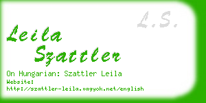 leila szattler business card